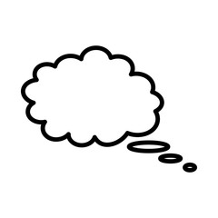 Cloud bubble speech icon vector