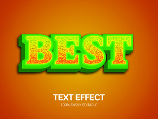 Modern 3d text effect and editable font style