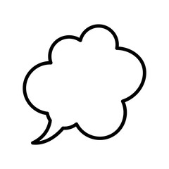 Cloud bubble speech icon vector