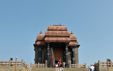 Vivekananda rock is most famous landmark at Kanyakumari India