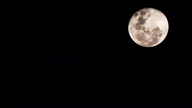 Full moon on dark night moving through images