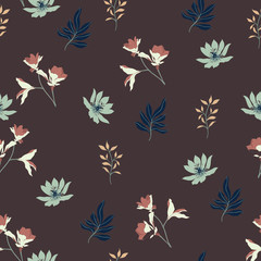 Beautiful seamless floral pattern background.