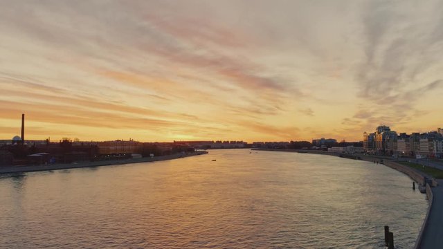 Aerial view Saint Petersburg Sunset 20