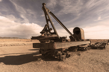 vehicle remains in desert