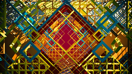 3D illustration Background for advertising and wallpaper in geometry and abstract scene. 3D rendering in decorative concept 