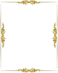 Simple ornamental gold decorative frame.