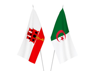 Gibraltar and Algeria flags