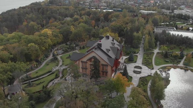 Aeria view, Mezhyhirya residence of the former president of Ukraine Viktor Yanukovych