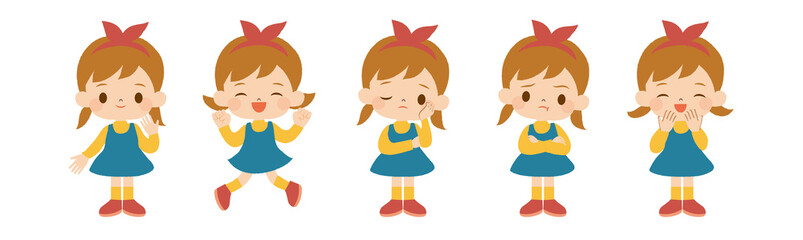 いろんなポーズの女の子