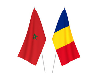 Romania and Morocco flags