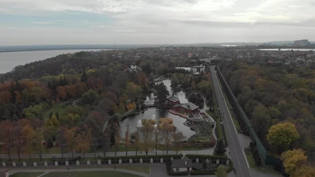 Aeria view, Mezhyhirya residence of the former president of Ukraine Viktor Yanukovych