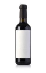 red wine bottle isolated