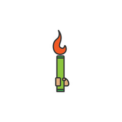 Torch template design designs are suitable on Ramadan © hendi