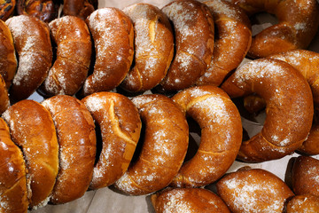 Many delicious crescents from bakery