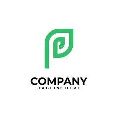 initial letter P logo design vector inspiration