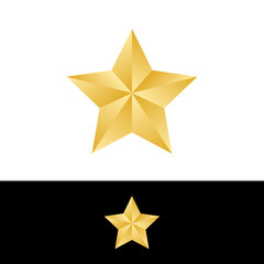 golden star isolated. Vector illustration