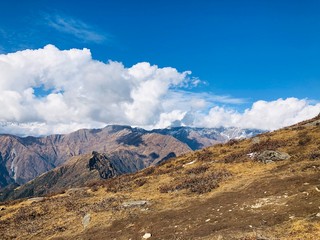 Mountain click and sky view Uttarakhand 