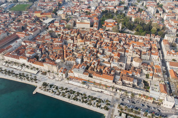 Fototapeta premium Aerial view of the Old Town of Split Croatia