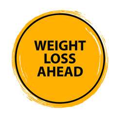weight loss ahead sign vector