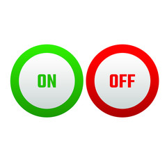 on-off sign on white background