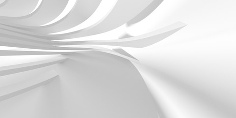 Abstract White Architecture Design Concept