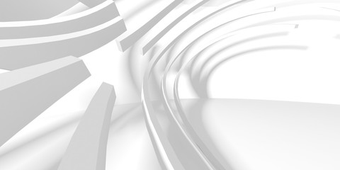 Abstract White Architecture Design Concept