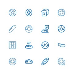 Editable 16 loaf icons for web and mobile