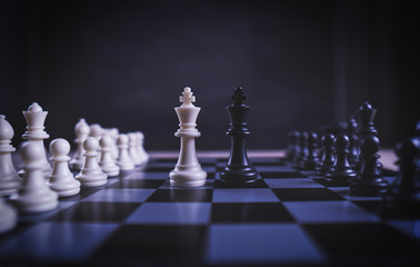strategic decision and strategic move concept with chess