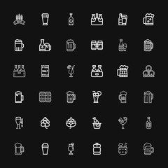 Editable 36 brewery icons for web and mobile