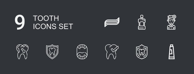 Editable 9 tooth icons for web and mobile