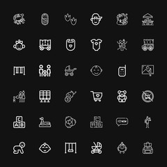 Editable 36 child icons for web and mobile
