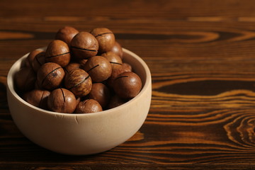 macadamia nuts are on the table