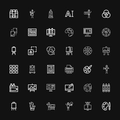 Editable 36 palette icons for web and mobile