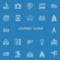 Fototapeta na wymiar Editable 22 journey icons for web and mobile