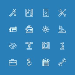 Editable 16 mechanic icons for web and mobile