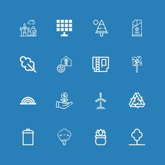Editable 16 ecology icons for web and mobile