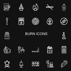 Editable 22 burn icons for web and mobile