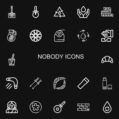 Editable 22 nobody icons for web and mobile