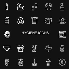 Editable 22 hygiene icons for web and mobile