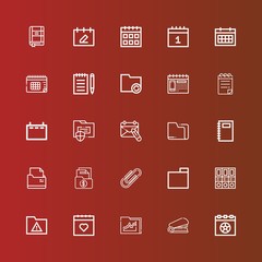 Editable 25 binder icons for web and mobile