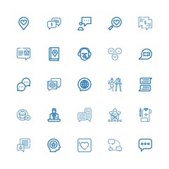 Editable 25 comment icons for web and mobile