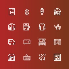 Editable 16 front icons for web and mobile