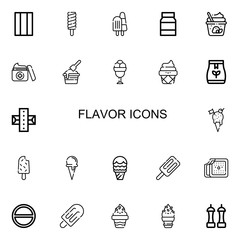 Editable 22 flavor icons for web and mobile