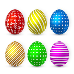 Color Easter egg on white background. Easter egg for Your design. Vector illustration