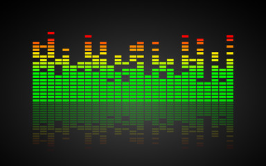 Music equalizer. Dynamic volume. Vector illustration