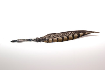 pen write ink on white background isolations