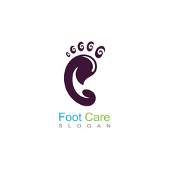 Fototapeta premium Foot Care Logo Template Design Vector, Emblem, Concept Design, Creative Symbol, Icon