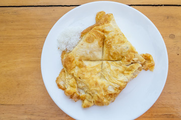 French toast on white plate
