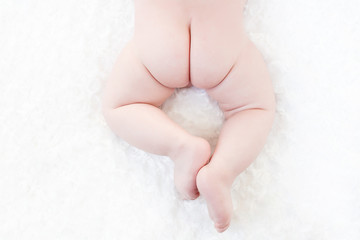baby ass on a white background