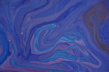 Natural Luxury. Phantom blue. Marbleized effect. Ancient oriental drawing technique. Marble texture. Acrylic painting- can be used as a trendy background for posters, cards, invitations.